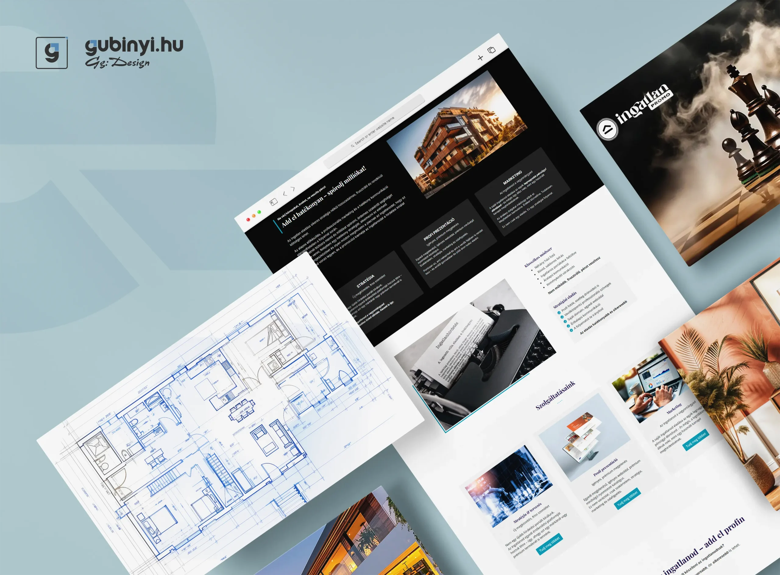 Ingatlanmarketing Üzemeltetés, design, SEO, weboldal készítés, ingatlanmarketing